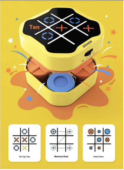 "Qike Super Tic-Tac-Toe All-in-One Chess Collection - Fun & Educational Electronic Toy for Kids"