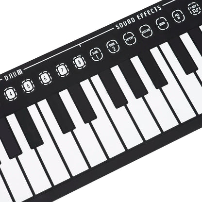 IRIN 49-Key Hand Roll Up Piano Silicone Portable Keyboard Musical Instrument for Education Foldable Beginning Electronic Organ